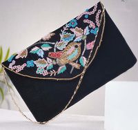 Tas Selempang Wanita Desainer Model Terbaru Berhias Manik-Manik, Tas Bahu Buatan Tangan untuk Acara Malam, Tas Clutch Belanja