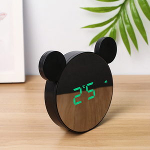 Sveglia digitale a LED grande schermo orologio da parete decorazione per la casa sonnecchia tavolo elettronico per bambini portatile smart cartoon - Product Image 4
