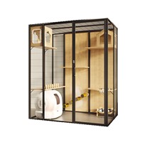 Meubles de chambre personnalisés pour chat : Villa en verre, Niche pour chat, Vitrine d'exposition pour animaux, Cage spacieuse de luxe pour intérieur