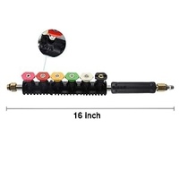 Baguettes d'extension pour nettoyeur haute pression-Outils de nettoyage de gouttière pour laveuse à pression de 120 pouces, Lance de remplacement télescopique