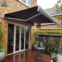 Auvent rétractable électrique automatique rétractable pare-soleil extérieur auvent à cassette complet pour patio