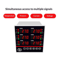 Contrôleur de température PID multi-canaux 2-6 canaux, communication RS485, écran tactile LCD, entrée RTD, sortie relais, plastique IP65