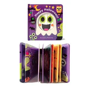 happy halloween customized children books story 3D pop-up book for kids full color board book printing service