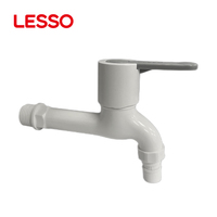 Robinet en PVC à poignée unique personnalisé LESSO, robinet en plastique 1/2 pouce pour salle de bain