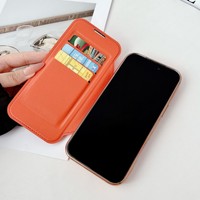 Étui de téléphone en cuir à rabat magnétique pour iPhone 12-18 Pro Max, porte-cartes électroplaqué, coque de protection antichoc