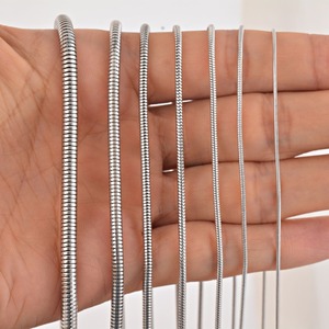 热卖嘻哈不锈钢蛇圆链项链镀金不锈钢项链为男性 - Product Image 2