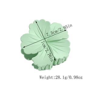 Pinzas de Pelo Minimalistas Antideslizantes de Plástico para Mujer, Diseño Floral Esmerilado con Estampado de Leopardo, Colores Sólidos, Accesorios para el Cabello - Product Image 3