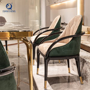 QIANCHENG acier inoxydable foncé solide cadre en bois chaise <span class=keywords><strong>de</strong></span> salle à manger minimaliste restaurant meubles <span class=keywords><strong>fauteuil</strong></span> <span class=keywords><strong>de</strong></span> style français - Product Image 1