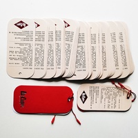 Étiquettes anti-contrefaçon personnalisées en carton pour ceintures et accessoires pour cheveux, finition mate, formes et tailles personnalisées