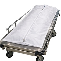 Sac mortuaire jetable pour adulte 80x220cm PP+PE à double fermeture éclair pour usage hospitalier d'urgence
