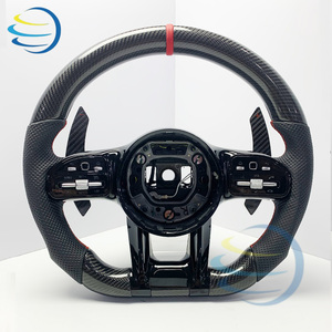 พวงมาลัยคาร์บอนไฟเบอร์คุณภาพระดับ OEM สำหรับ Mercedes-Benz รุ่น Heated Vibration <span class=keywords><strong>AMG</strong></span> C63 C43 G63 C300 CLS W218 W219 550 500 C257 - Product Image 5