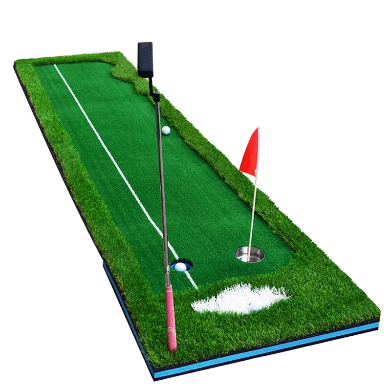 Golf Putting Green Praticando Training Mat Simulator Golf Equipamento Espessamento Portátil Relva Sintética Mat Exterior e Interior