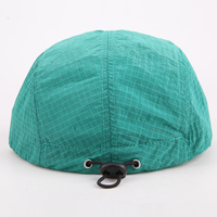 Casquette de camping 5 panneaux en nylon Ripstop avec logo personnalisé, casquette de sport d'extérieur à visière plate contrastante, casquette de vélo, vente en gros