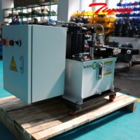 Groupe hydraulique servo-motorisé monté sur chariot avec commande de valve proportionnelle pour machine de moulage par injection