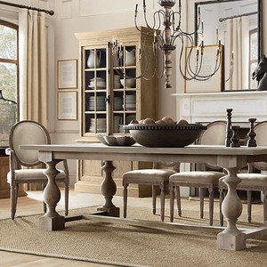 Tavolo da Pranzo Rettangolare in Legno Stile Country Americano, Tavolo Lungo <span class=keywords><strong>Moderno</strong></span> Retrò Francese <span class=keywords><strong>per</strong></span> Villa, B&B, <span class=keywords><strong>Soggiorno</strong></span> - Product Image 4