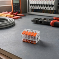 Connecteur de câble compact à levier LT-419, 10 ports, 32A, borne de raccordement à ouverture individuelle pour joint de branchement de câble en cuivre