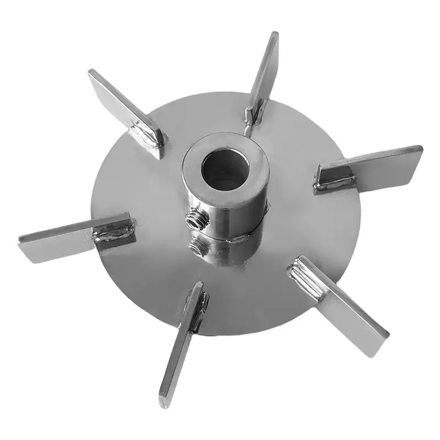 304 Stainless Steel Blade Propeller, Six Blade Inclined Blade Turbine Propeller, Aeration Bioreactor