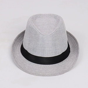 Berretto Jazz stile britannico lino tinta unita <span class=keywords><strong>bombetta</strong></span> cappello uomini e donne con lo stesso paragrafo - Product Image 2