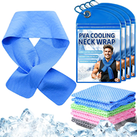 Serviettes rafraîchissantes pour le cou en PVA personnalisées, serviette rafraîchissante instantanée pour le cou, longue durée, réutilisable, respirante, serviette fraîche