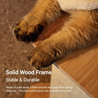 Table d'appoint griffoir pour chat en bois massif avec griffoir en sisal, protecteur de meubles, pour usage humain et animal, articles pour animaux de compagnie