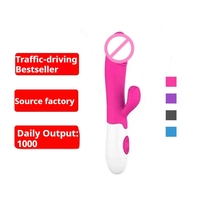 Vibrateur Lapin Rechargeable USB 20 Modes Stimulateur Clitoridien Point G Étanche Sensation Réelle Jouet Sexuel pour Femme