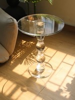 Table basse moderne minimaliste en acrylique transparent de style luxe léger pour salon et balcon