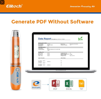 Elitech RC-51H Pencatat Data Suhu dan Kelembapan Model Pena Layar LCD IP67 Perekam PDF Otomatis 32000 Titik Dapat Digunakan Kembali Rantai Dingin