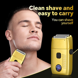 Rasoirs électriques pour hommes Rasoir étanche rechargeable avec 3 vitesses réglables Affichage LED Rasoir visage/barbe/tête - Product Image 3