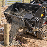 Godet mélangeur hydraulique pour béton de 0,3 m³, grande capacité, résistant à l'usure, pour mini-chargeuse compacte