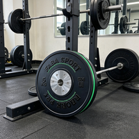 Plaques de poids en caoutchouc pour haltères de fitness, robustes et sans fer, pour la musculation en salle de sport