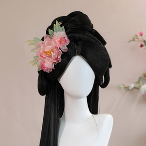 Pinza para el pelo de peonía de estilo antiguo original hecha a mano 2026, accesorio versátil para el cabello estilo Tang Hanfu, para maquillaje y peinado. - Product Image 1