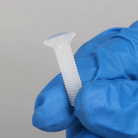 Vis à tête fraisée en PVDF M2 M3 M4 M5 M6 M8 M10 M12, vis de machine en plastique Phillips
