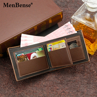 Grosir pria kecil mewah Fashion murah kulit PU ramping pendek klasik coklat hadiah kustom Logo antik desainer pria dompet