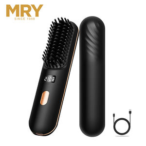 MRY-Brosse à lisser <span class=keywords><strong>sans</strong></span> <span class=keywords><strong>fil</strong></span>, 5 modes de chaleur, peigne chaud, lissage <span class=keywords><strong>sans</strong></span> <span class=keywords><strong>fil</strong></span> rechargeable pour femmes - Product Image 1