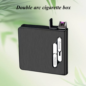 Vente chaude Classique Personnalisé Double Arc <span class=keywords><strong>Chrome</strong></span> Plaqué Étui À Cigarettes ABS Portable Automatique <span class=keywords><strong>Bombe</strong></span> Briquet Coupe-Vent Étanche - Product Image 6