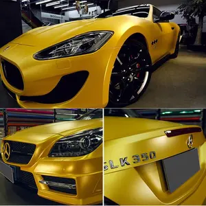 Custom Car Pimping Accessories Interior PVC Multi-Color 1.52*18m Ice Chrome Matte Rose Gold Yellow Car Wrap Vinyl Film Sticker