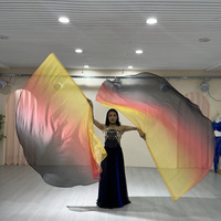 ELLE DANSE 1.9M x 1.4M Dégradé Couleur Vert Orange Violet Culte Louange Danse Bannière Drapeaux pour Christian Church Dance Props