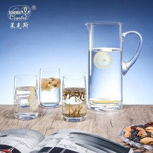 Crystalex Glass Water Pitcher Set 13-Piece With Cups For Business Gifts - Product Image 3