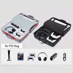 For <strong>PS5</strong> Storage <strong>Bag</strong> Handle Carry Case Shockproof Hard Pouch Zip Box Game Conosle Headset Holder Organizer for Sony PlayStation 5 - Product Image 2