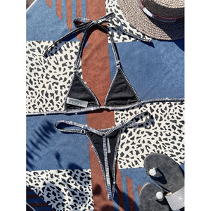 Maillot de bain deux pièces Sexy reine métal Flash trois points pour femmes, Bikini de plage, nouvelle collection 2023 - Product Image 6