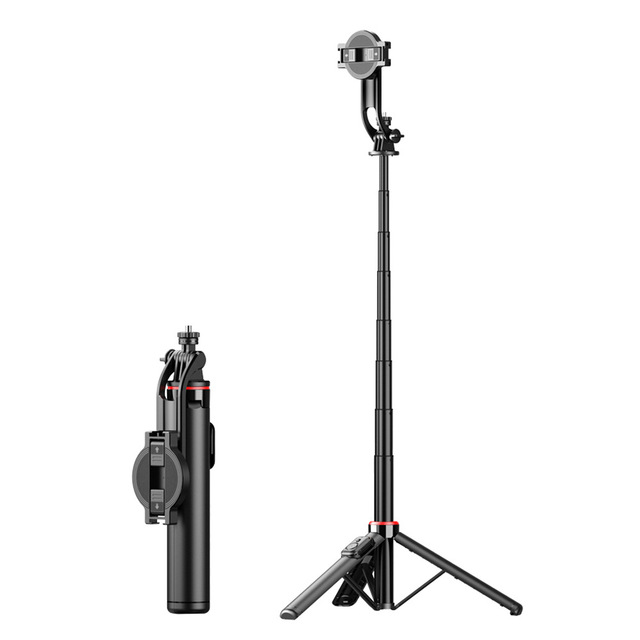 Magnetic Mini Extendable Selfie Stick with Ball Head Tripod Stand MagSafe iPhone 16 15 14 13 12 Compatible Handle Grip