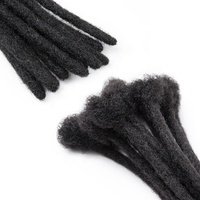 Extensions Dreadlock 100% vrais cheveux humains faits à la main 0.6cm largeur Locs naturel noir Crochet tressage cheveux pour Afro femmes hommes