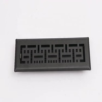 Grille d'aération industrielle décorative moderne pour sol, trou carré de 0,8 mm, noir givré, taille 2*10, pour système CVC