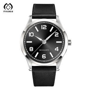 맞춤형 손목 시계 디자인 남성용 정품 가죽 야광 자동 시계 - Product Image 4