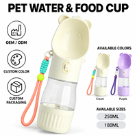 Bouteille d'eau portable pour animaux de compagnie avec bol pliable pour chiens et chats, utilisation en extérieur, bouteille d'eau pour animaux de compagnie, bouteille d'eau de voyage pour animaux de compagnie