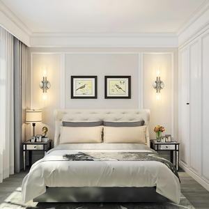 Lámparas de Pared Inalámbricas Modernas de 4 Bombillas, Color Níquel Arena, Juego de 2 Piezas, Control Remoto, Fuente de Luz LED, Hierro, para Sala de Estar, Dormitorio, Baño - Product Image 5