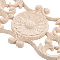 Appliques décoratives en bois gravé, motif floral écologique pour armoire, porte de placard et commode, artisanat en bois