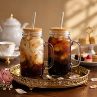 Gobelet isotherme en verre de 24 oz pour café glacé avec couvercle et paille, réutilisable pour les voyages, le bureau, la maison, design unisexe