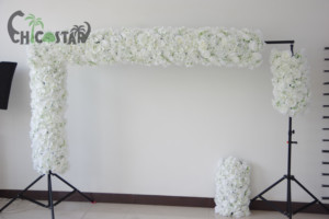 Panneau mural de fleurs roses artificielles Plantes artificielles Panneau mural de fleurs 3d Déco <span class=keywords><strong>murale</strong></span> de fleurs de mariage - Product Image 3