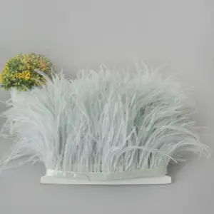 Factory High Quality 57 Colors 10-15 Cm Ostrich Feather Trim Fringe For Boutique Costumes Sewing Accessories